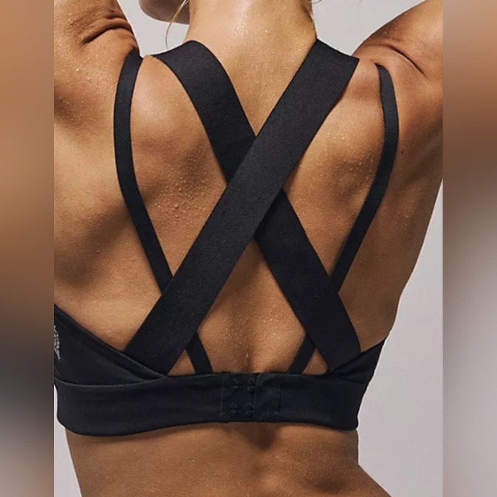 Free People Movement Crisscross Back Black Sports Bra